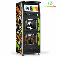Kiosque de nettoyage de casques intelligent SuperFulee avec désinfection UV, séchage à air chaud, écran tactile, capacité de 20 à 150 casques, gestion basée sur le cloud