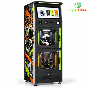 Kiosque de nettoyage de casques intelligent SuperFulee avec désinfection UV, séchage à air chaud, écran tactile, capacité de 20 à 150 casques, gestion basée sur le cloud - Product Image 1