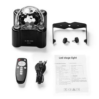 Nouvelles lumières de scène LED violettes transfrontalières, stroboscope d'ambiance KTV pour la maison, télécommande, boule magique sonore, flash