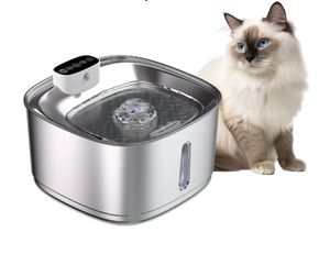 थोक 3.2L स्टेनलेस स्टील वायरलेस स्मार्ट स्वचालित पालतू पानी डिस्पेंसर कुत्तों और बिल्लियों के लिए पानी का फव्वारा - Product Image 1