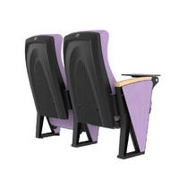 Chaise de salle de conférence moderne en tissu L-A07P avec tablette pour auditorium scolaire