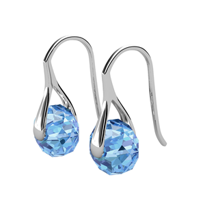 Boucles d'oreilles rondes classiques colorées <span class=keywords><strong>rose</strong></span> et bleu avec cristaux <span class=keywords><strong>Swarovski</strong></span>, boucles d'oreilles pendantes brillantes pour femmes, <span class=keywords><strong>bijoux</strong></span> pour femmes, fiançailles - Product Image 1