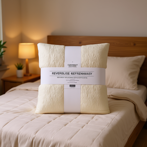 Set Copripiumino Reversibile Colore Crema per Letto Matrimoniale/Queen, Tessile per la Casa - Product Image 2