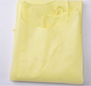 Vente en gros personnalisé jetable à manches longues robe d'isolation respirant imperméable <span class=keywords><strong>PP</strong></span> + PE certifié ISO pour les adultes - Product Image 2