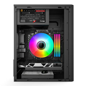 Boîtier <span class=keywords><strong>PC</strong></span> de <span class=keywords><strong>bureau</strong></span> Mid-Tower MQ avec alimentation, combo compact ATX, châssis d'ordinateur DIY en acier, petit boîtier pour montage à domicile ou au <span class=keywords><strong>bureau</strong></span> - Product Image 2
