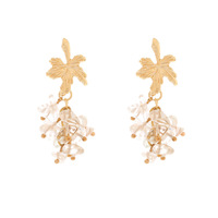 Boucles d'oreilles pendantes en forme de goutte d'eau turquoise pour femme, en acier inoxydable, avec pampilles en pierres colorées et perles faites à la main, style bohème, tendance, article très prisé