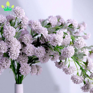 Lavanda artificiale crisantemo fiori di seta mamme Pom Pom Spray per festa nuziale - Product Image 4
