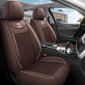 Cubierta de asiento de coche universal de 5 asientos conjunto completo cojín de asiento de coche delantero y trasero impermeable de piel sintética de lujo - Product Image 5