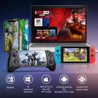 Gamepad Nirkabel BSP-D11 BT Teleskopik dengan Motor Getar, Joystick Pengontrol Game untuk Switch, Android, iOS, PC, dan Ponsel