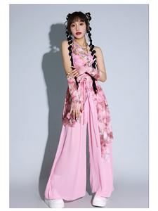 ชุดการแสดงของเกิร์ลกรุ๊ป สไตล์จีนใหม่ ชุดเต้นแจ๊ส แนวโน้มแห่งชาติ ชุดตีกลอง ชุดเดรสผ้าไหม/ผ้าฝ้ายพิมพ์ลาย - Product Image 2