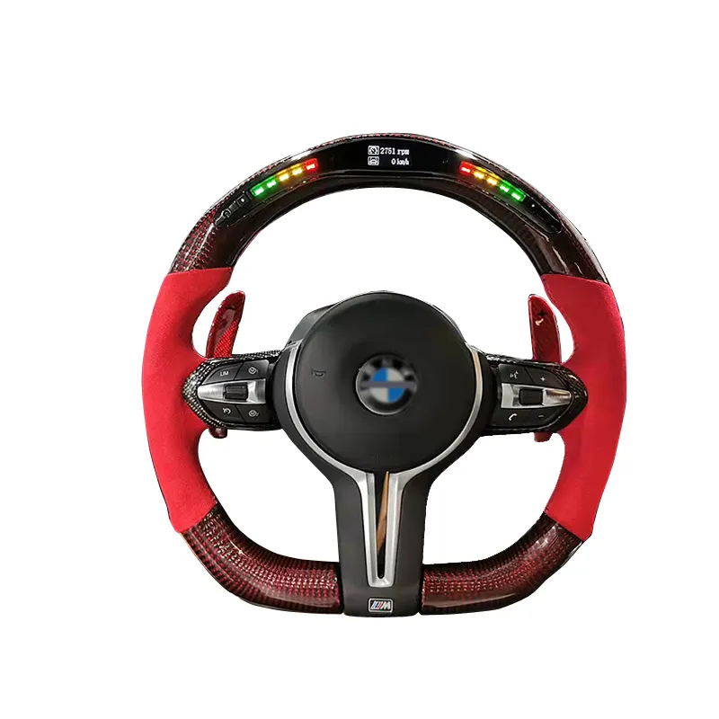 F22 F32 F36 X3 X5 LED carbon fiber steering wheel customized upgrade For BMW All range