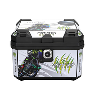 Boîte de transport pour moto en PP renforcé durable, 36L, boîte rigide universelle pour moto électrique, coffre de rangement pour voyages longue distance