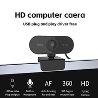 Sensor CMOS Mini Full HD 1080P 30fps Fokus Otomatis Mikrofon Kamera Web USB untuk Laptop/Desktop Siaran Langsung Konferensi Video