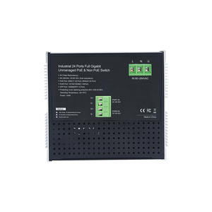สวิตช์อุตสาหกรรม 24 พอร์ต แบบ Full Gigabit <span class=keywords><strong>8</strong></span> PoE ป้องกันฟ้าผ่า 6KV มาตรฐาน IP40 พร้อมระบบจ่ายไฟภายใน สำหรับกล้องวงจรปิดภายนอกอาคาร อุปกรณ์และอุปกรณ์เสริมกล้องวงจรปิด - Product Image 6