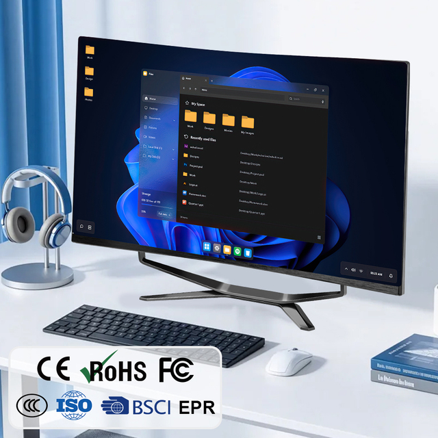 Intel Core I5 12Th Gen 16Gb DDR4 512Gb SSD+HDD Windows 10 Pro OEM Curved 27-Inch Business Gaming IPS LCD PC USB