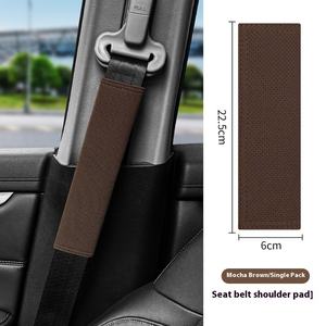 कस्टम लोगो आराम सॉफ्ट स्ट्रैप एक्सेसरीज ओम कार सीटबेल्ट कवर कंधे के स्ट्रैप सुरक्षा लुभावनी सीट बेल्ट को कवर करता ऑटो कार - Product Image 5