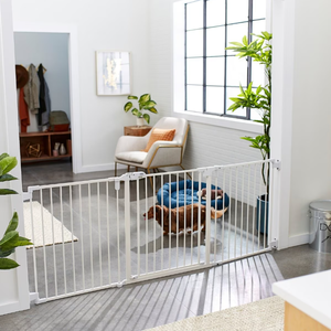 2025 portatile in metallo per cani grande recinzione a 3 pannelli per cuccioli cuccia bianca per animali domestici giocare a baldacchino Box semplice moderno ottimo per il campeggio - Product Image 1