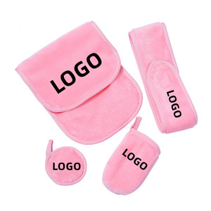 Nhà Máy Bán Buôn Thấp Moq 100 Bộ Biểu Tượng Tùy Chỉnh Sợi Nhỏ Trang Điểm Headband Loại Bỏ Miếng Đệm Khăn Vải Đơn Vị - Product Image 4