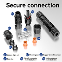 Connecteur Solaire MC en Gros 1000V TUV Étanche IP67 Prise PV Câble DC 6mm 4mm Contact Cuivre Mâle/Femelle