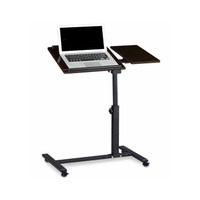 Bureau pour ordinateur portable en aluminium Transparent, hauteur réglable