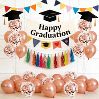 Lot de 20 ballons en latex or rose à paillettes de 12 pouces pour la remise des diplômes, les vœux de rétablissement et les décorations