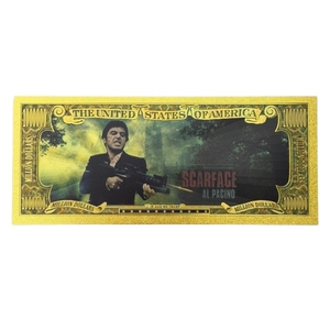 Billet de banque <span class=keywords><strong>Scar</strong></span> <span class=keywords><strong>Face</strong></span> d'Amérique 2026 plaqué or noir 24 carats pour cadeaux - Product Image 4
