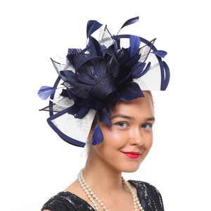 Moda boda SInamay Fascinator sombrero Derby fiesta sombrero Vintage Iglesia Kentucky <span class=keywords><strong>Ascot</strong></span> <span class=keywords><strong>sombreros</strong></span> nupcial diadema Fascinator mujeres - Product Image 4