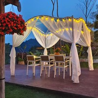 Parasol commercial extérieur en fer en forme de cygne pour terrasse, restaurant, B&B, auvent papillon, tente de protection solaire, fabricant, beige