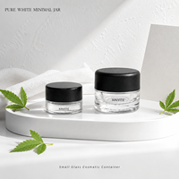 Pot en verre transparent de qualité supérieure de 3 ml et 5 ml avec couvercle à vis noir réutilisable pour fleurs séchées, décoration intérieure et rangement