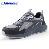 Calzado de Seguridad LAnoudun Colección Workwear Color Gris, Antipinchazos, Parte Superior de Microfibra y Malla Transpirable, para Hombre