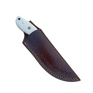 Cuchillo de Caza de Acero de Damasco de Grado Industrial Hecho a Mano con Hoja Recta de Punta Caída y Mango de Hueso, Personalización OBM - Product Image 4