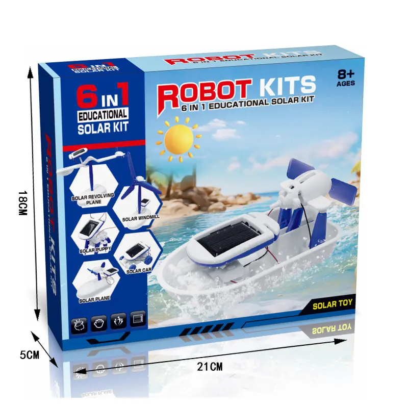New Arrival 6 in 1 Educational Solar Kit Kids Creative Montessori Toys Children STEM Gift Items