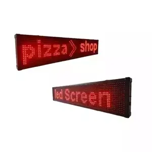 P10 - Painel de mensagens em movimento com LED vermelho, painel de mensagens programável para uso externo, cor vermelha