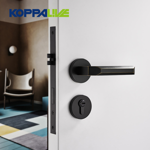 KOPPALIVE Ensemble de serrures de <span class=keywords><strong>porte</strong></span> en laiton massif pour intérieur, chambre, salle de bain, <span class=keywords><strong>cuisine</strong></span>, poignée factice pour <span class=keywords><strong>porte</strong></span> en bois - Product Image 3