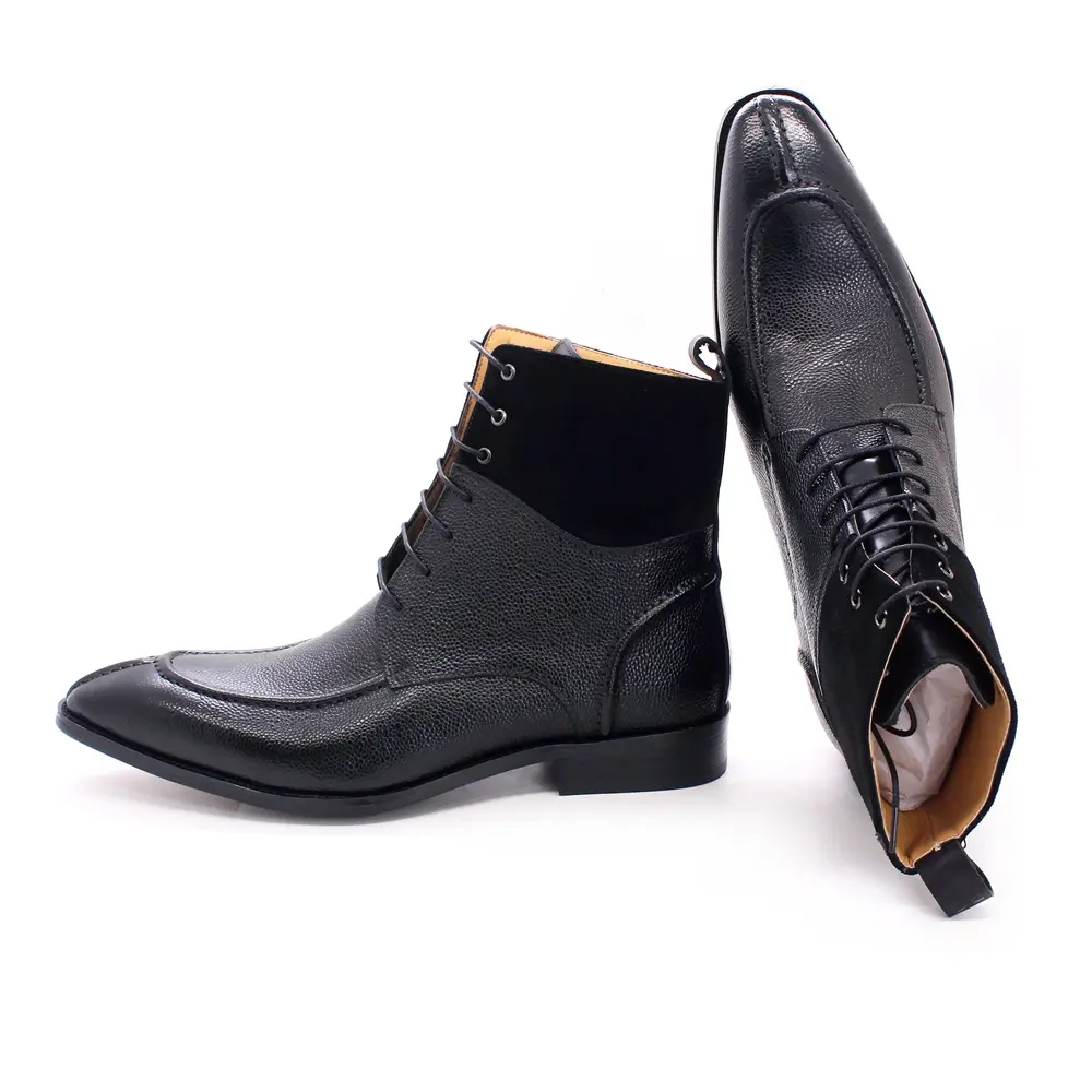 New fashion factory wholesale Italian Mens boots long real leather men's dress shoes for party wedding office