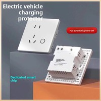 Protecteur de charge pour vélo électrique 10A, panneau de prises intelligent à cinq sorties de type 86 avec 2 ports USB-A et arrêt automatique