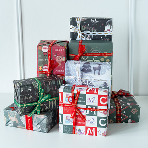 New 50*70 cm <b>Christmas</b> Gift <b>Wrapping</b> <b>Paper</b> Set 6 Pieces Logo Wrap <b>Paper</b> Packing - Product Image 5