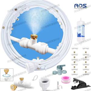 Kit de refroidissement par pulvérisation basse pression avec tuyau PVC de 80 pieds pour système de brumisation fine en extérieur, patio, jardin, balcon - Product Image 1