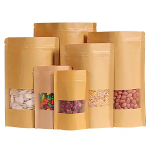 Kraft-bolsas de pie con cremallera, embalaje - Product Image 1