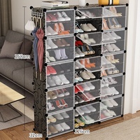 Zapatero de Plástico Extensible y Portátil Moderno, Mueble para Sala de Estar, Uso en Hogar, Hotel, Hospital y Almacén