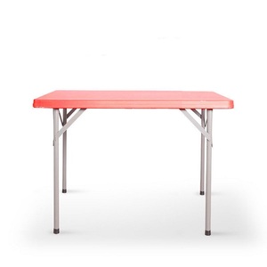 Factory Wholesale Colorful 34 Inch Square Plastic Folding Table for Outdoor Indoor Kids School Dining