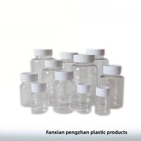 Bouteille en plastique PET vide, ronde, transparente, à large ouverture, de 15 à 300 ml, pour liquides, poudres solides, pilules, appâts de pêche, conteneur d'échantillons étanche
