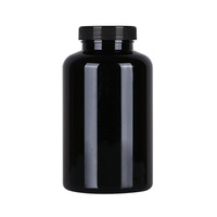 Fabricant de PET noir Rowan lumière Maca vitamine comprimé bouteille d'emballage 400ml capsule haut de gamme grand diamètre de bouche médecine