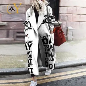 Custom Logo Modest Female Ladies Women Clothing Long Coats For Winter And Autumn 2023