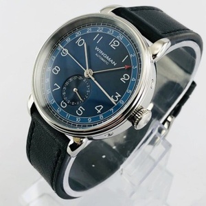 WINGMAN Brand High-end Retro Men's Leather Automatic <b>Mechanical</b> <b>Watch</b> - Product Image 2