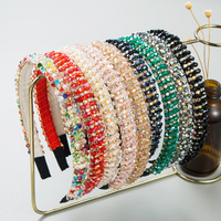 Serre-tête scintillant orné de strass et de perles, cerceau à cheveux en cristal, accessoires de mode pour femmes, idéal pour les fêtes, vente en gros