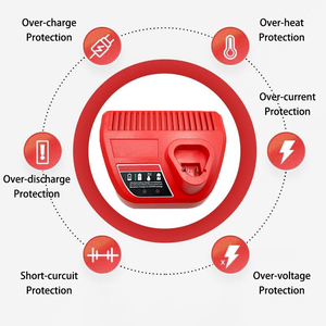 <span class=keywords><strong>Chargeur</strong></span> pour outil électrique Li-ion de remplacement pour <span class=keywords><strong>Milwaukee</strong></span> <span class=keywords><strong>M12</strong></span> Single Port 12 Volt 48-59-59-48 2401 48-11-2402 N12 C12B C12BX 48-11-2401 Nouveau - Product Image 3