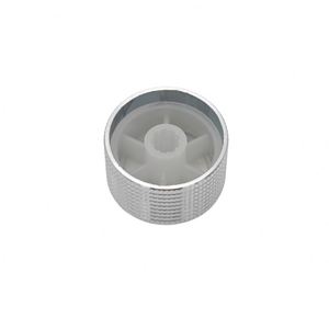 Aluminum CNC Machined Knurled Control <b>Knob</b> 26x15mm Silver Potentiometer 6mm Shaft Audio Amplifier Volume <b>Knob</b> - Product Image 5