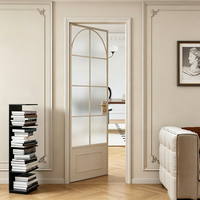 Porte intérieure sur mesure de style rétro français, à panneau plat et à simple battant, pour appartement