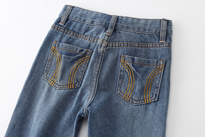 Pantalones Vaqueros Largos de Mezclilla para Niños y Niñas, Diseño Desgastado, Estilo Boutique, Alta Calidad, Ropa Casual Infantil - Product Image 4